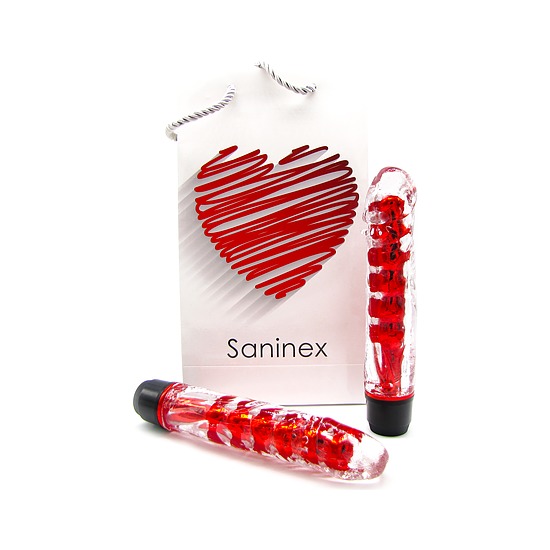 Saninex Vibrador Fantastic Reality - Metálico/rojo