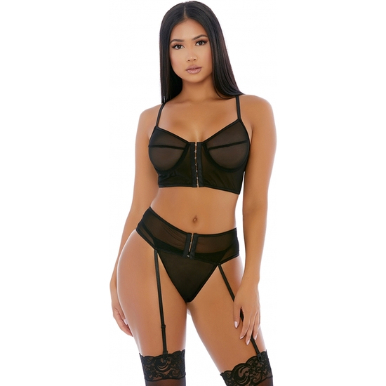 GET THE HOOK LINGERIE CONJUNTO NEGRO FORPLAY