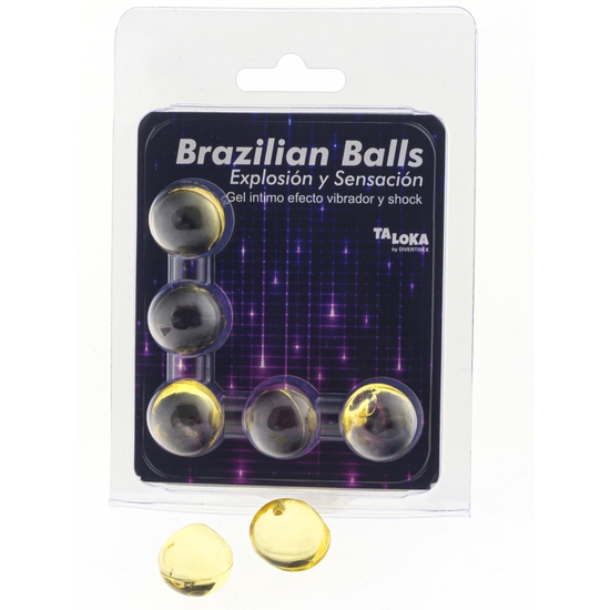 5 Brazilian Balls Explosion De Aromas Gel Excitante Efecto Vibrador Y Shock