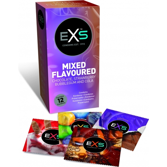 Exs Condoms - Preservativos Sabores 12 Pack