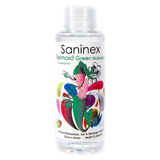SANINEX MERMAID GREEN MULTIORGASMIC - SEX & MASSAGE OIL 100ML SANINEX
