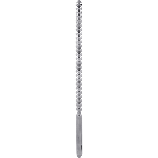 Dip Stick Ribbed- Penis Plug 10 Mm - Plata