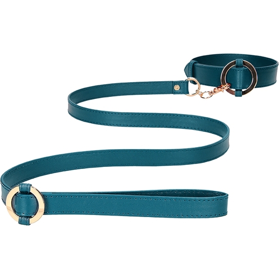 OUCH HALO - COLLAR WITH LEASH - VERDE