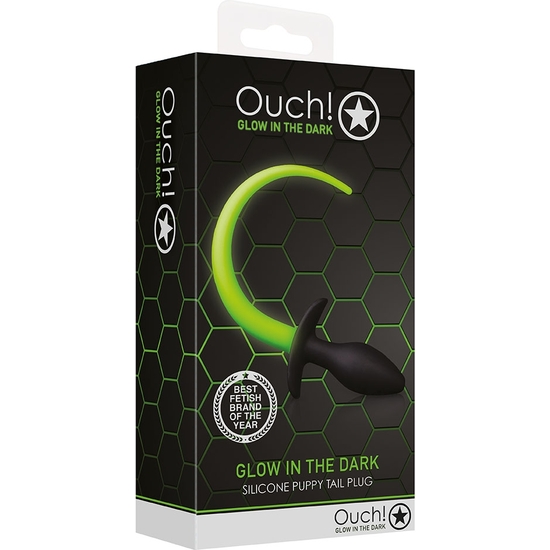 OUCH! - PLUG ANALA CON COLA - GLOW IN THE DARK