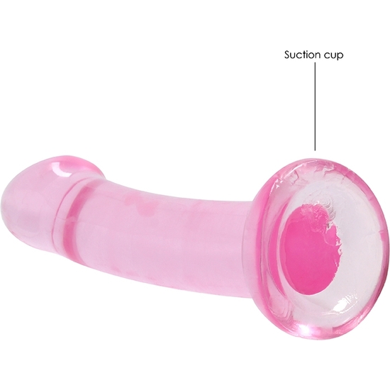 REALROCK - NON REALISTIC DILDO WITH SUCTION CUP - 6,7/ 17 CM - ROSA