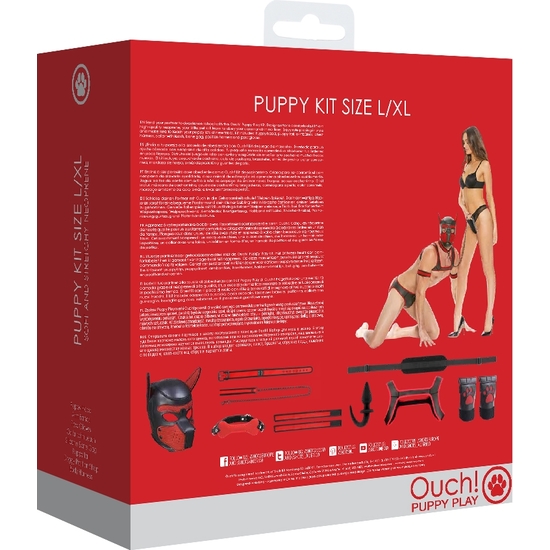 OUCH PUPPY PLAY - PUPPY KIT NEOPRENO - ROJO