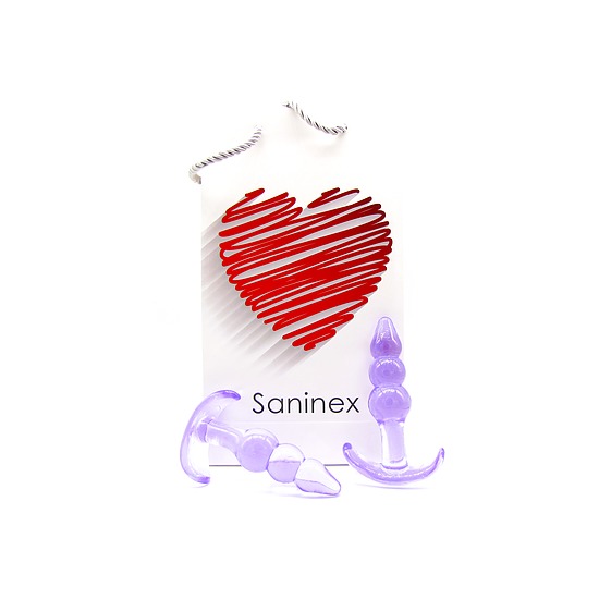 SANINEX PLUG INITIATION 3D PLEASURE - ECONOMIC LINE - MORADO SANINEX